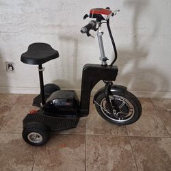 Black Electric E Wheels Stand Up Sit Down Scooter