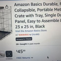 Foldable Wire Dog Crate With Tray 