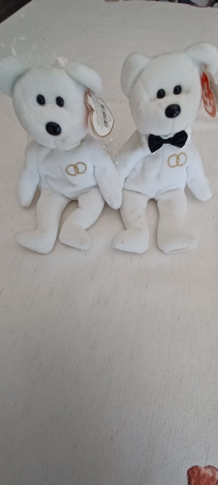 Beanie Babies Mr. And Mrs.  Wedding Bears 