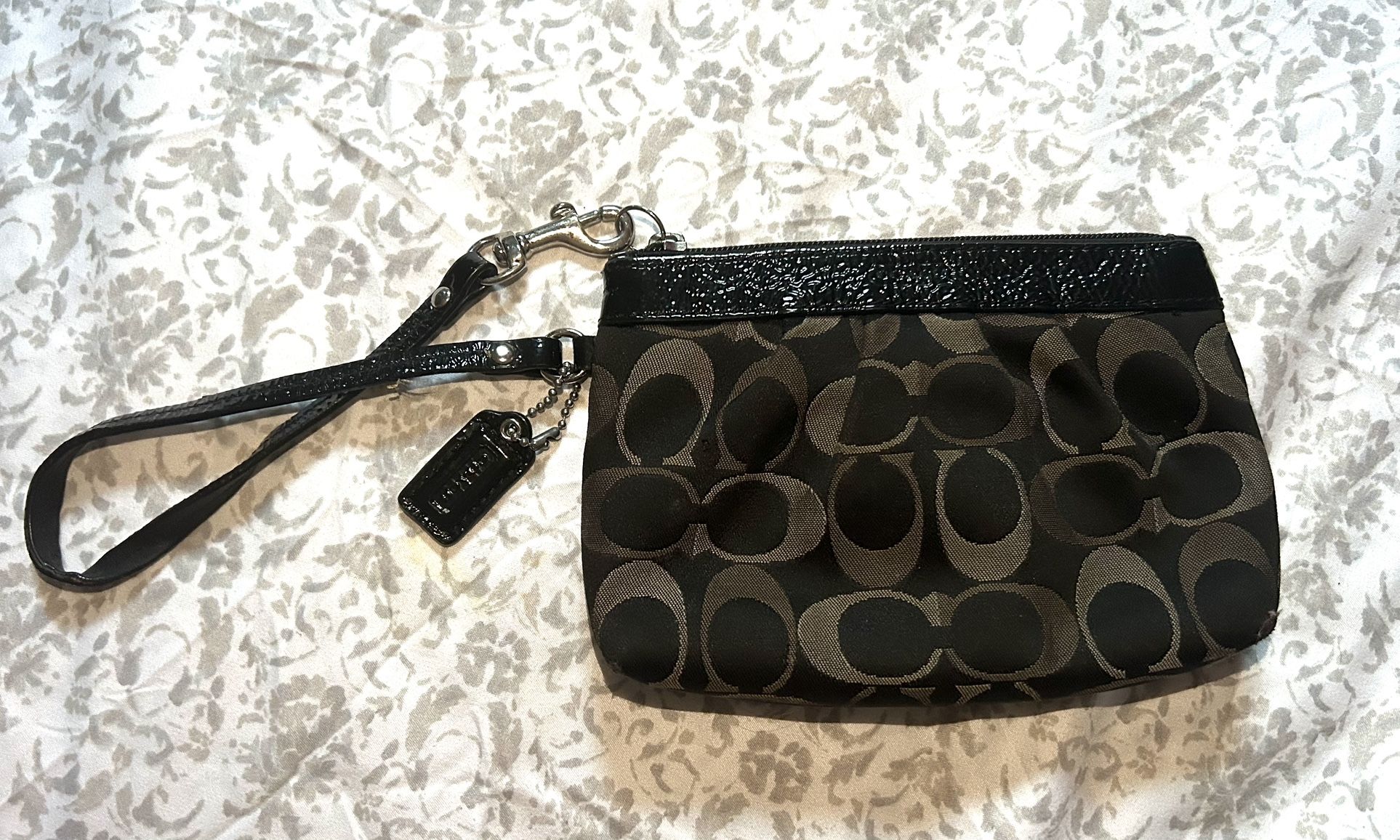 Black Coach Wristlet
