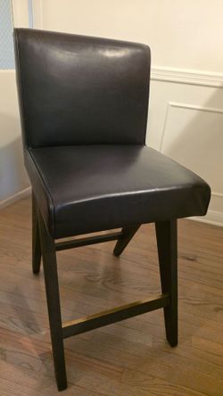 RH counter height leather chairs