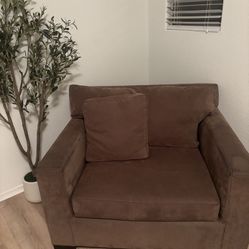 Crate & Barrel Brown Chair