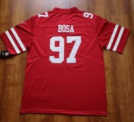 Niners 49ers bosa 97 red jersey fully stitched brand new