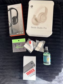 Beats Studio Pro Wireless Headphones - Sandstone - Factory Sealed Bundle