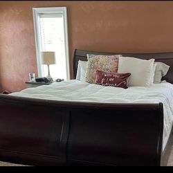 King size bed frame and 2 night stands! 