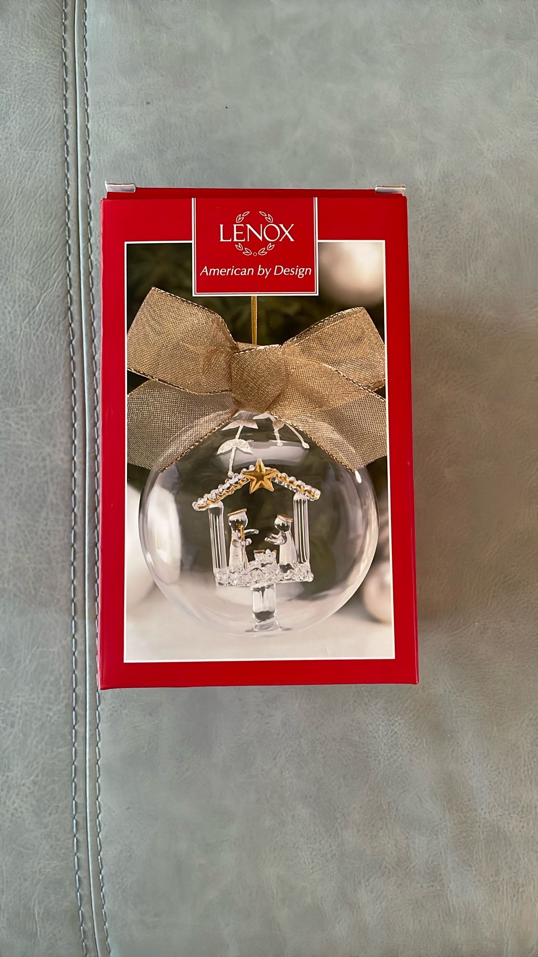 LENOX CRYSTAL WONDER NATIVITY ORNAMENT CHRISTMAS IN THE BOX 