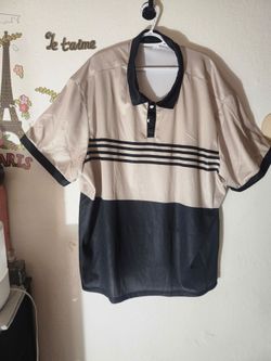 Men's Striped Knit Big and Tall Polo Shirt 6X