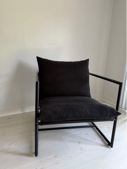 Zinus Metal Framed Sling Accent Chair, Black