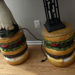 Whimsical Cheeseburger Deluxe End Tables