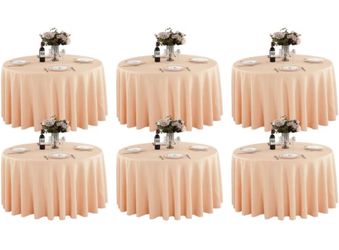 Round table cloth for 60 inch 6 pack new in box