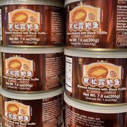 Aquaking Braised Abalone with Black Truffle, Ready to Eat, 4 pieces per case