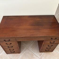 8 Drawer Solid Wood Desk