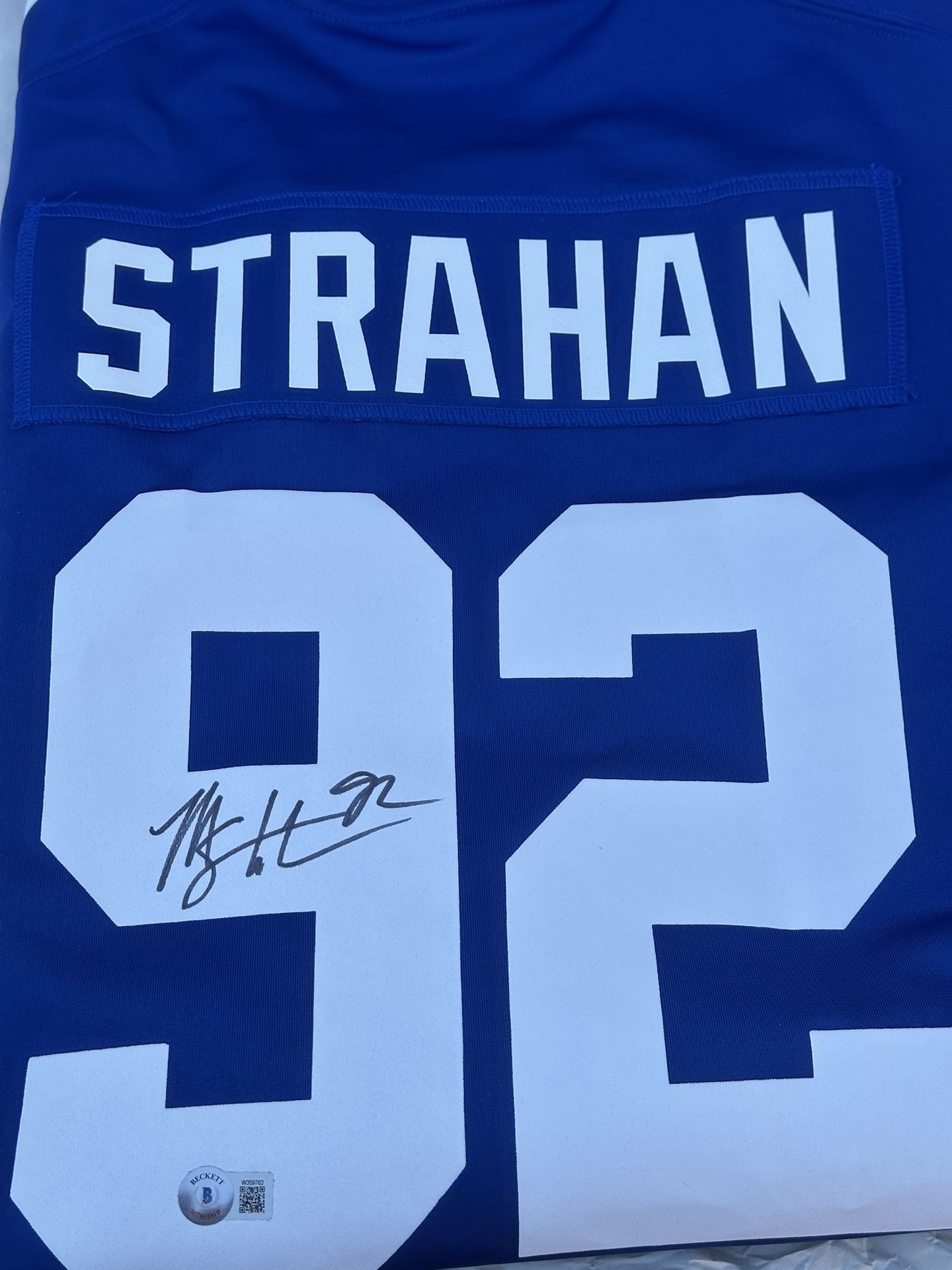Michael Strahan NY giants Autographed Nike Authentic XXL Jersey 