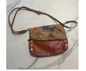 Hammitt Floral Small Crossbody Bag Brown/ Multicolor Zip Studs Gold hardware