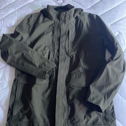 Lululemon Men’s Zipup Rain Windbreaker Green  Jacket.  Size L
