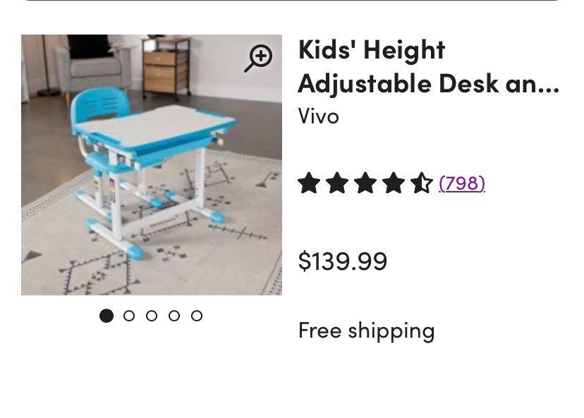 New Kids Adjustable Desk (in box)