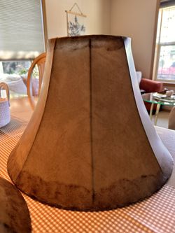 Faux Leather Bell Lamp Shade