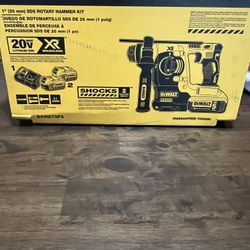 New Dewalt hammer drill with batteries
