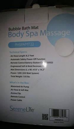 Serenelife Bubble Bath Mat Body Spa Massage