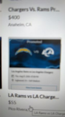 Rams vs Chargers 8/27 tickets
