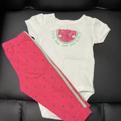 2 Piece Set Pants And Bodysuit Watermelon