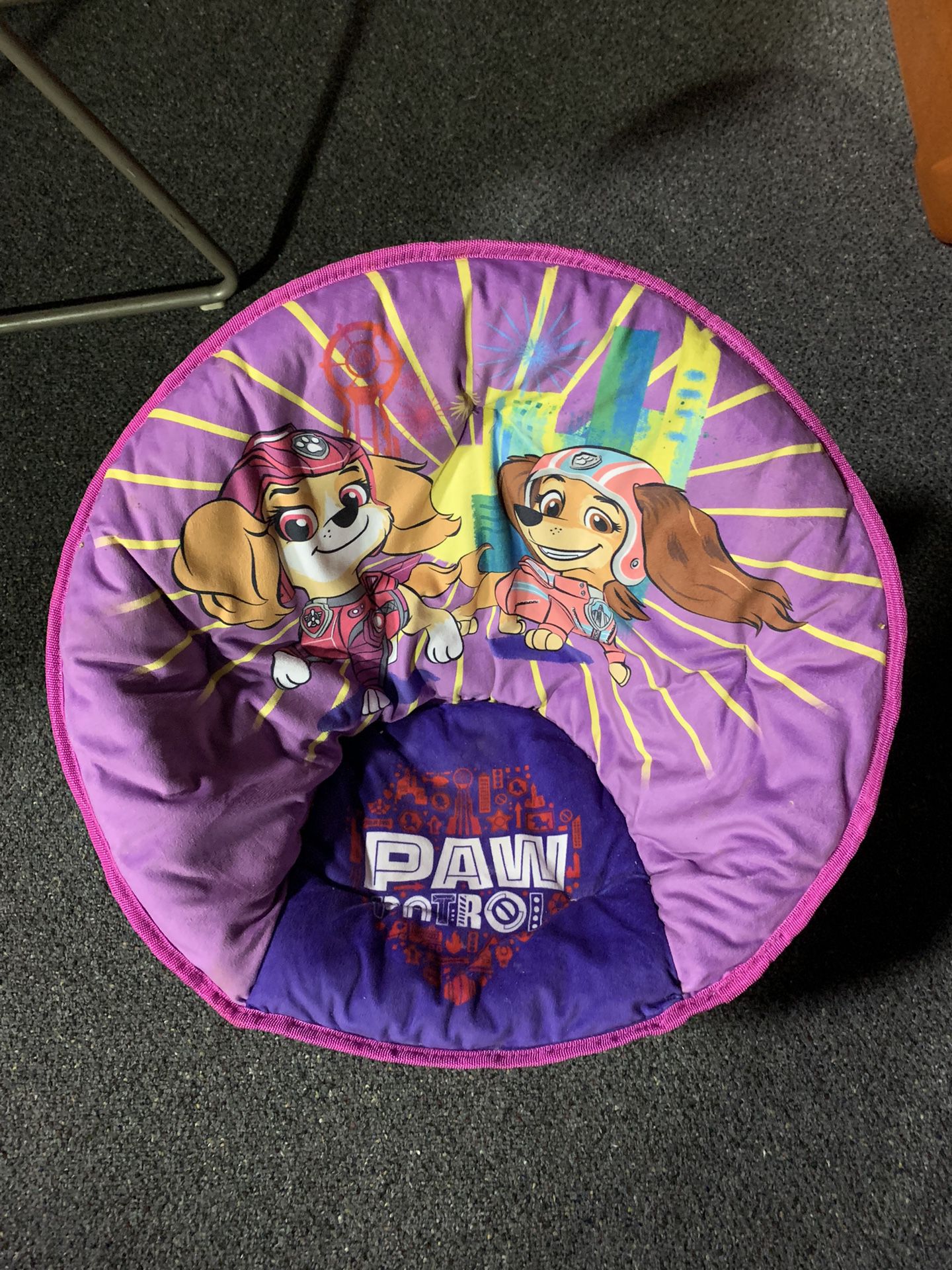 New Paw Patrol Skye and Zuma folding toddler saucer chair 
