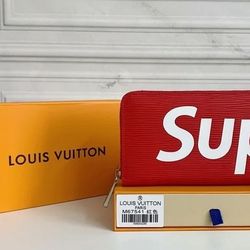 Supreme All Around Zip Zebra Long Wallet