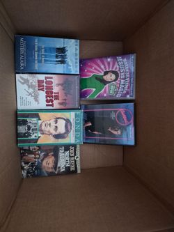 7 VHS tapes and 2 DVDs