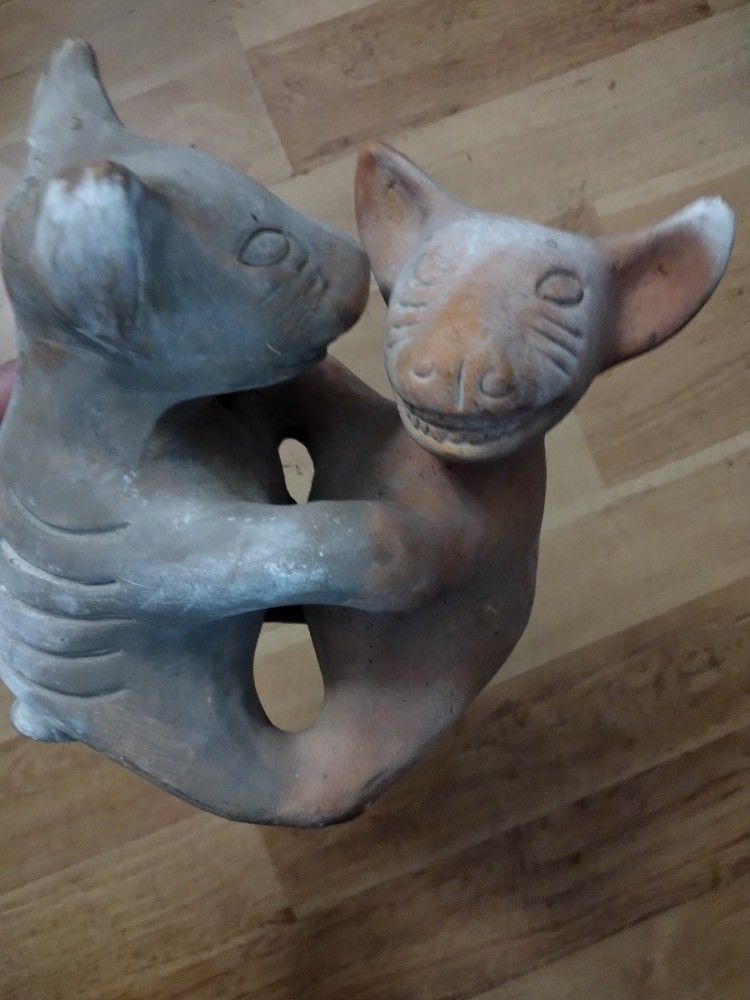 Dancing Dogs of Colima Terra Cotta Sculpture