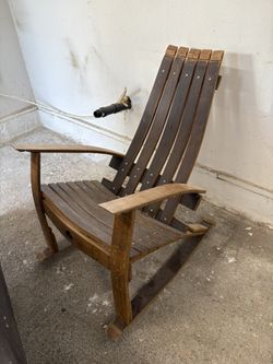 Wine Barrel Rocking Chair.