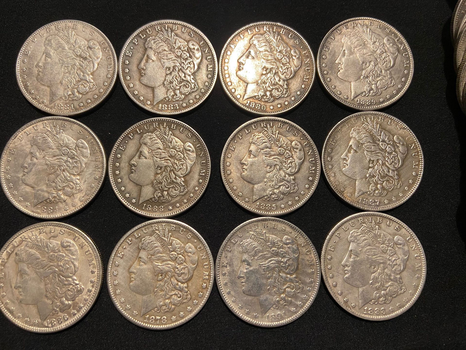 12 Randomly Selected Replica Movie Prop Morgan Dollar Copy Coins Good Quality