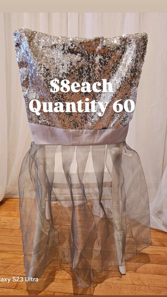 Silver Chair Covers