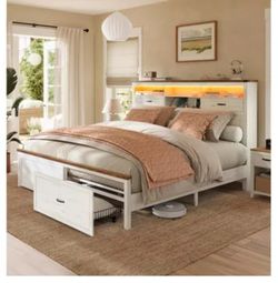White Bed Frame King Size