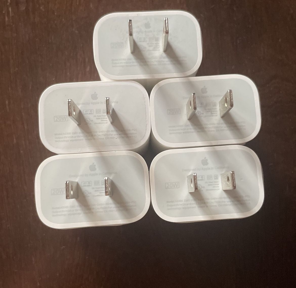 5x OEM 20w Apple iPhone Charger