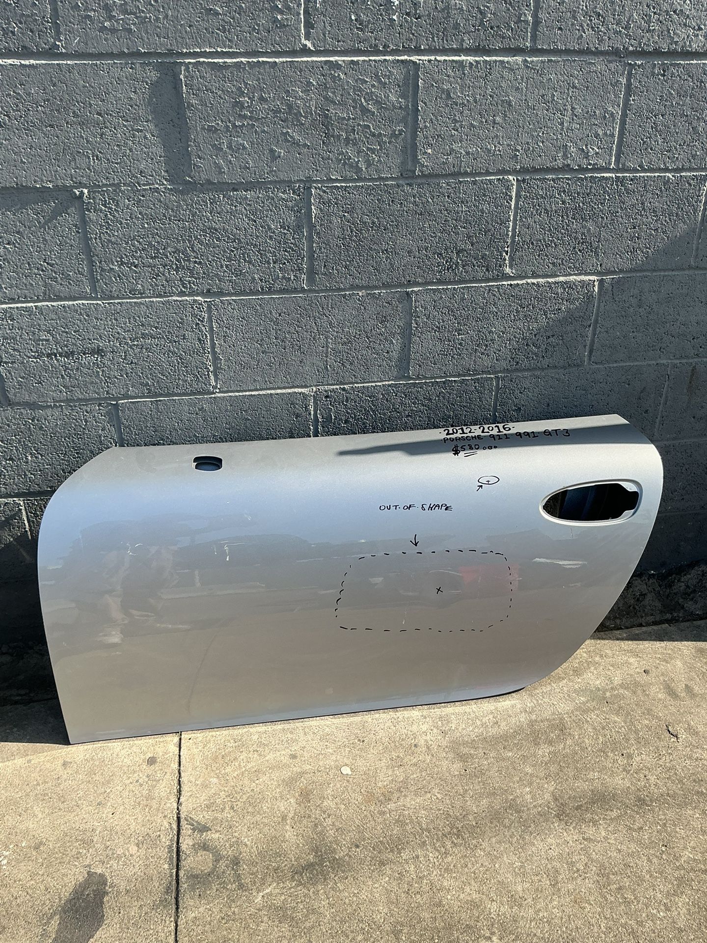 2012 - 2016 PORSCHE 911 991 GT3 - DRIVER DOOR SHELL OEM