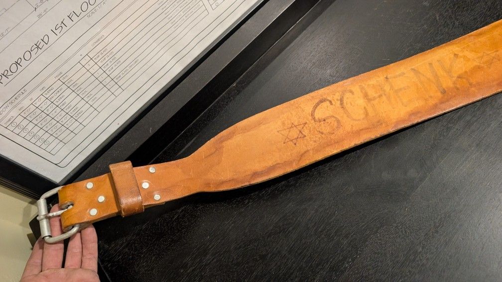 Vintage Back Brace Weight Lifting Belt Genuine Leather Hide Good Shape