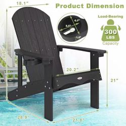 Black Adirondack Chair With Cup Holder