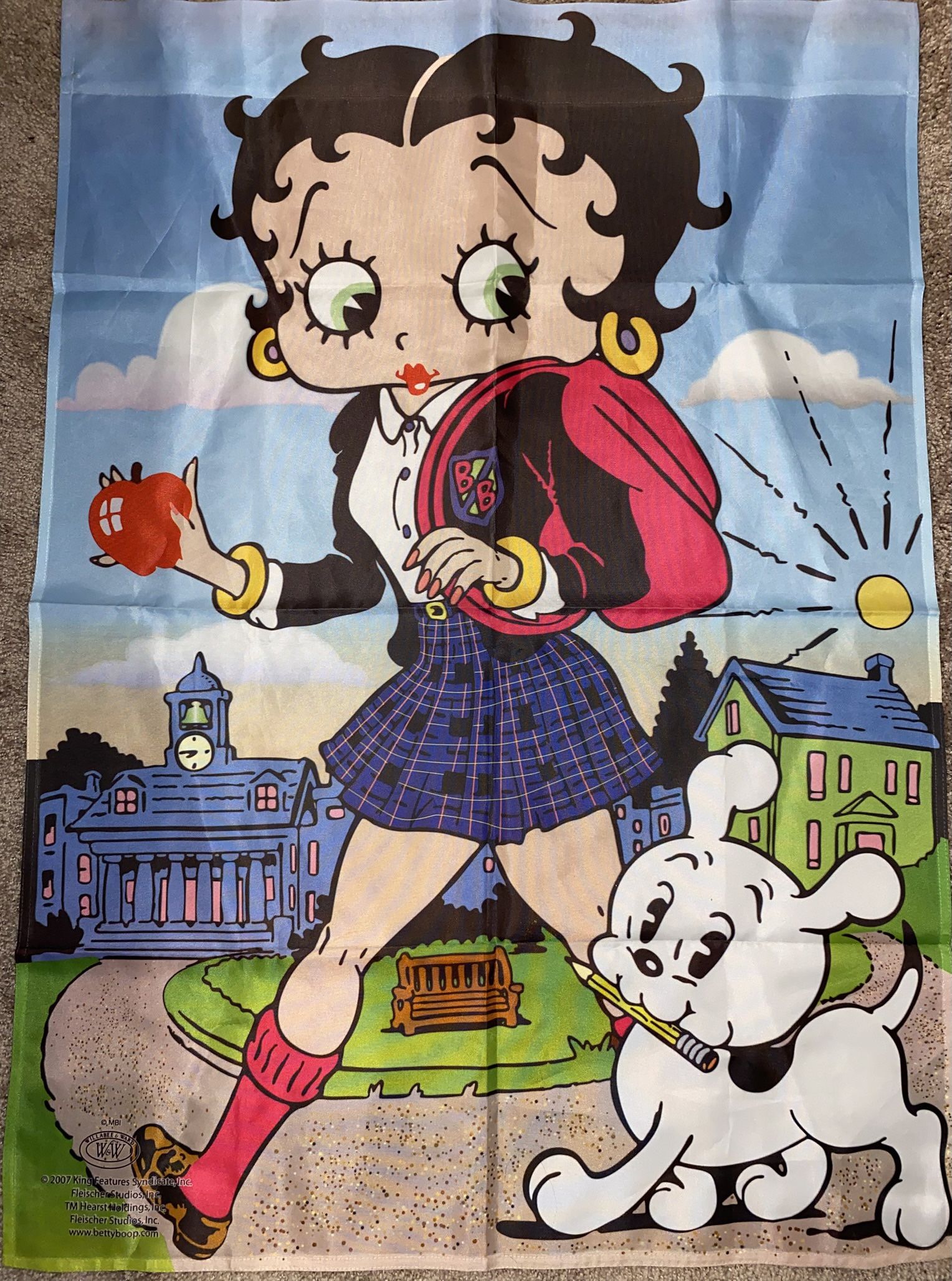 Betty Boop Garden  House Decor Flag Holiday Back to School September Pudgy New
