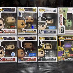 Funko Pop Marvel & Star Wars Lot - Spider-Man Loki Thanos Stan Lee Baby Yoda