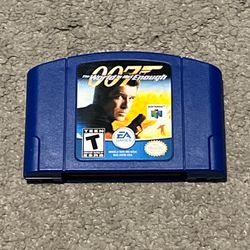 007 James Bond The World Is Not Enough Nintendo 64 N64 Cartridge Only Tested