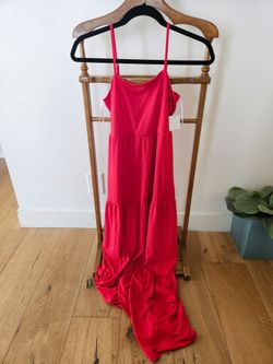 Red summer dress
