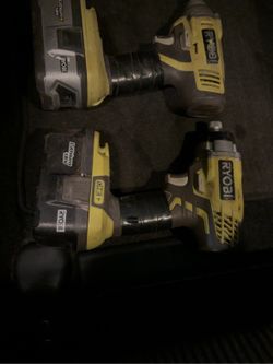 two Ryobi 18V ONE+ cordless impact wrenches/drivers (tools only)