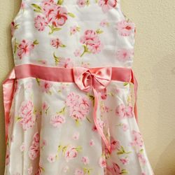Adorable Flower Silky Dress Girl  Size 5