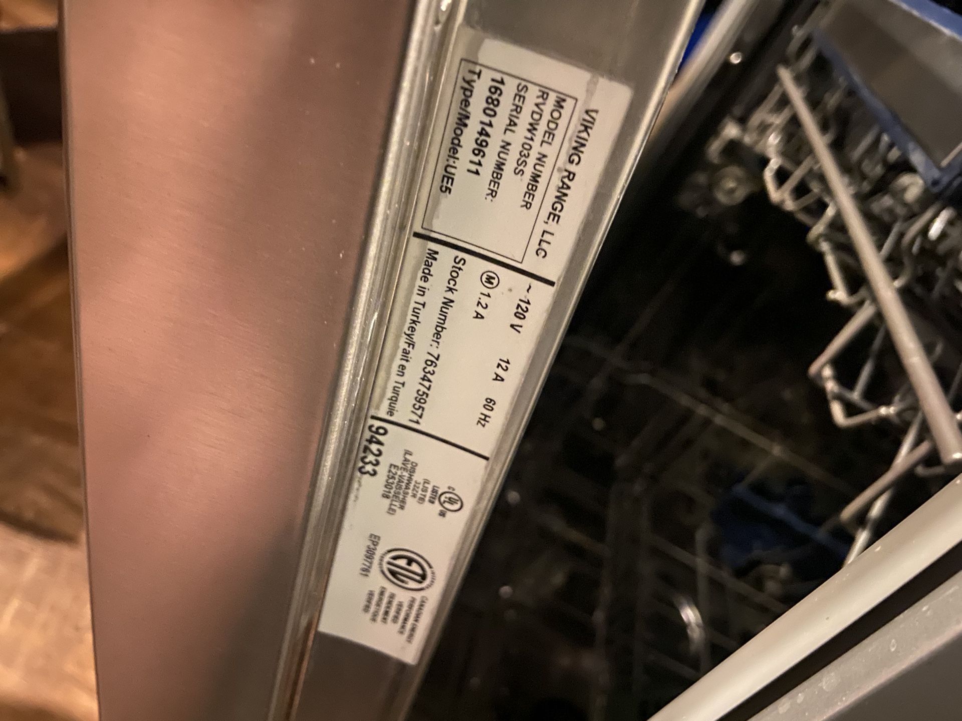 Viking Dishwasher