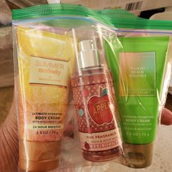 New 3 Pack B & B travel Size Lotionscand Spray
