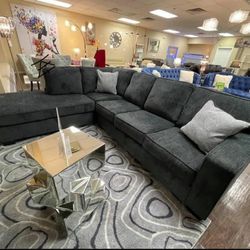 🍓Altari  Alloy And Slate Sectional By Ashley 👉On Display 