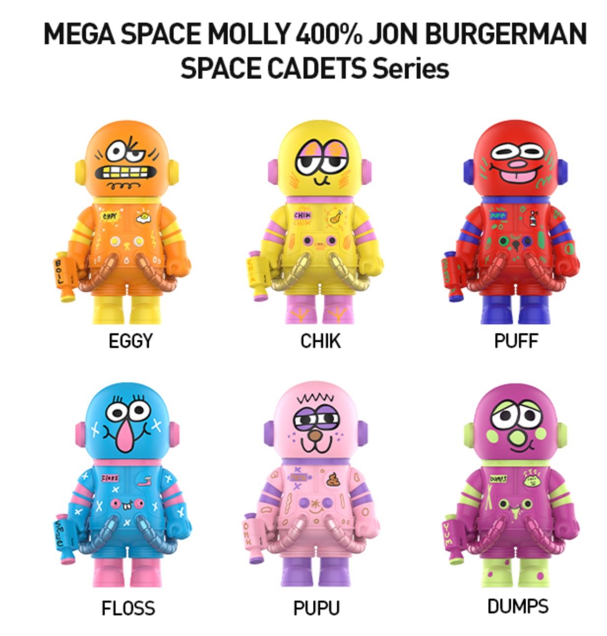POP MART MEGA Space Molly 400% Jon BURGERMAN Space Cadets Series 