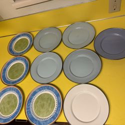 New New Old Stock Formation 9 Inch Metal Dish Set Of 10