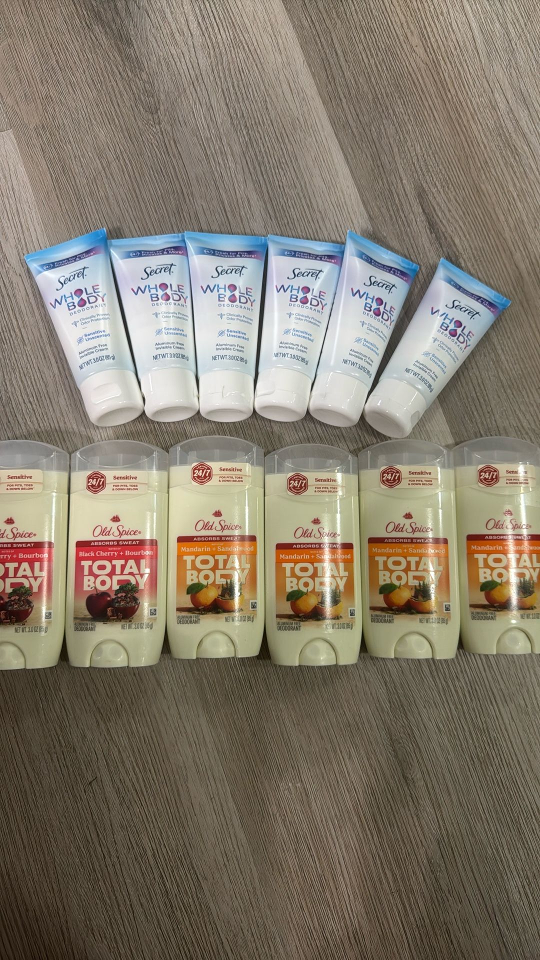 Old spice or Secret deodorant