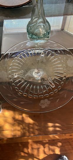 Glass Pedestal Cake Plate